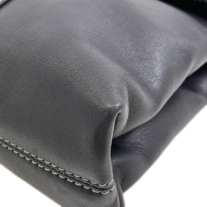 BVLGARI logo Handbag Leather Ladies [Used]