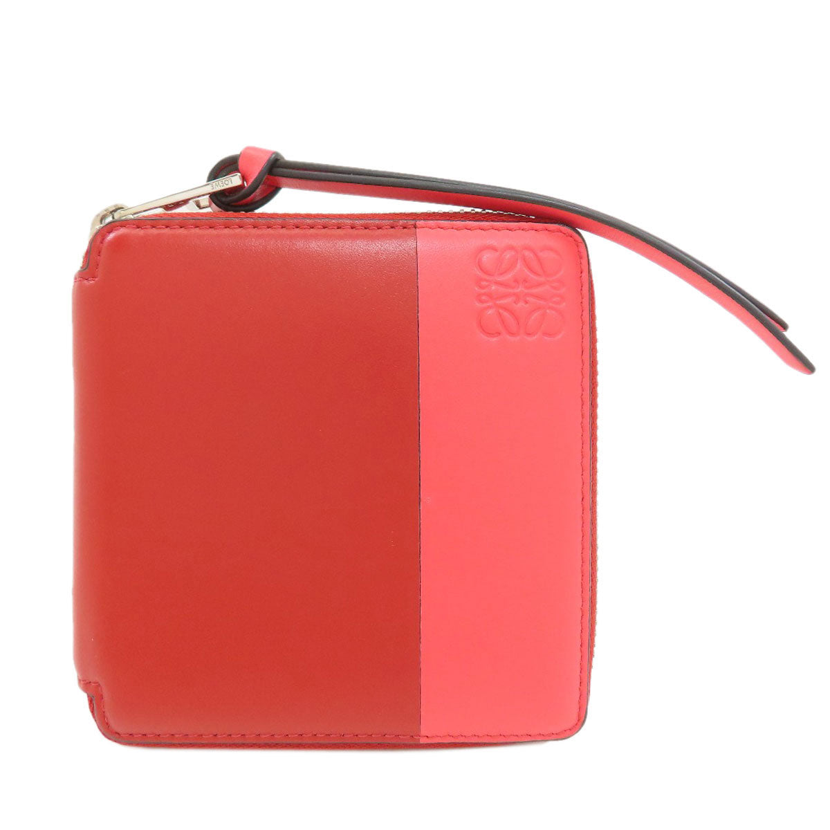 LOEWE anagram Bifold Wallet with Coin Pocket Leather Ladies [Used]