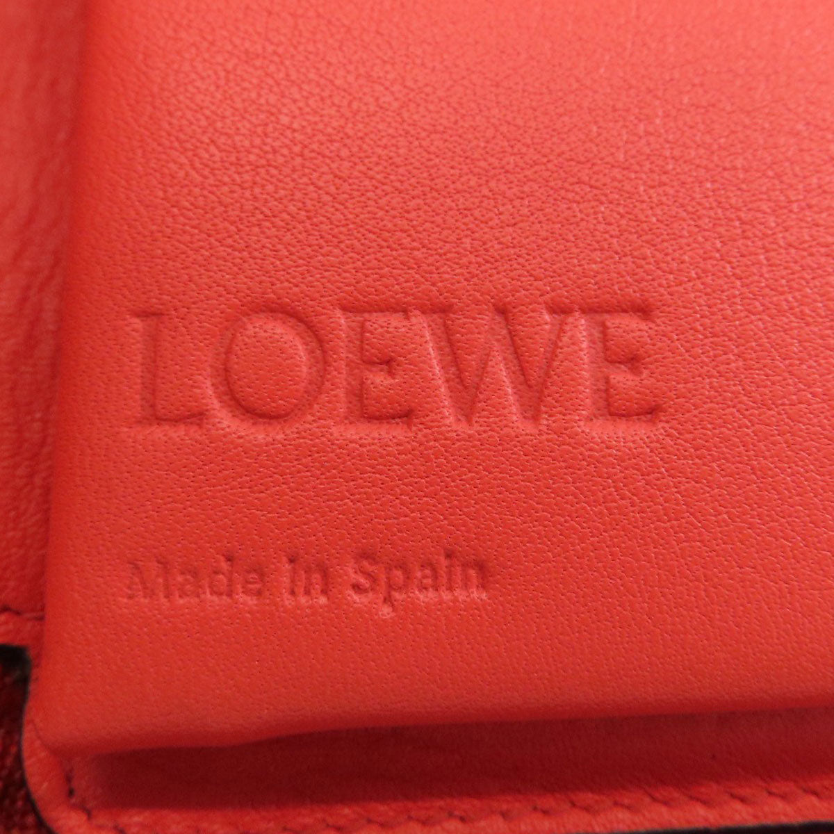 LOEWE anagram Bifold Wallet with Coin Pocket Leather Ladies [Used]