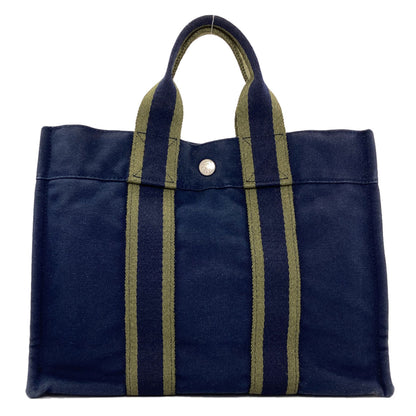 HERMES sack fool toePM Handbag Canvas Ladies [Used]