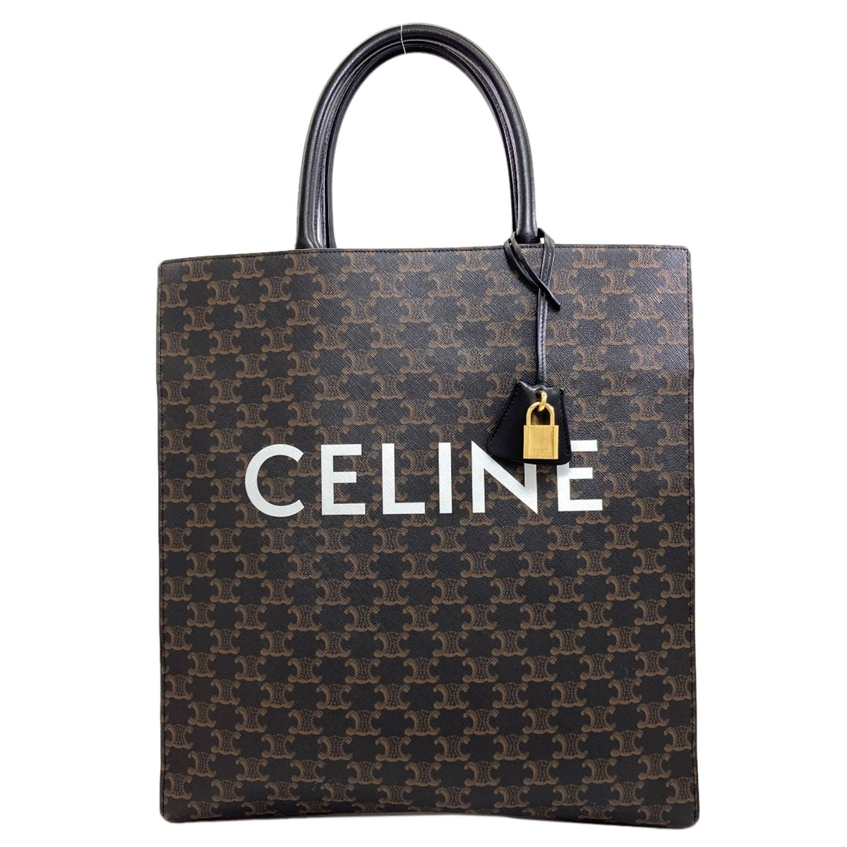 CELINE Vertical Hippo Triomphe Tote Bag PVC Ladies [Used]