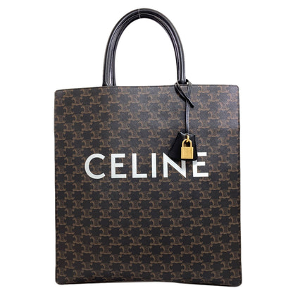 CELINE Vertical Hippo Triomphe Tote Bag PVC Ladies [Used]