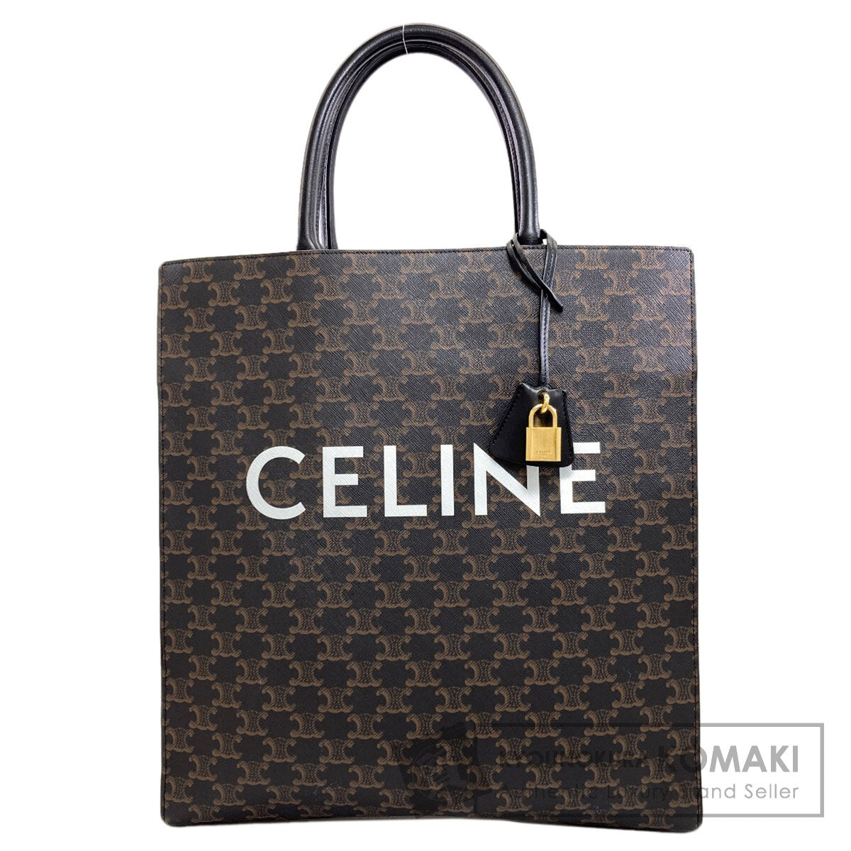 CELINE Vertical Hippo Triomphe Tote Bag PVC Ladies [Used]