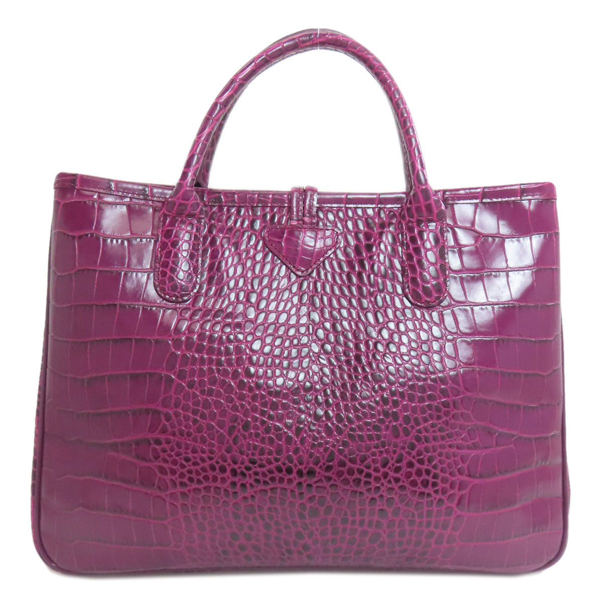 Longchamp Embossing Handbag Leather Ladies [Used]