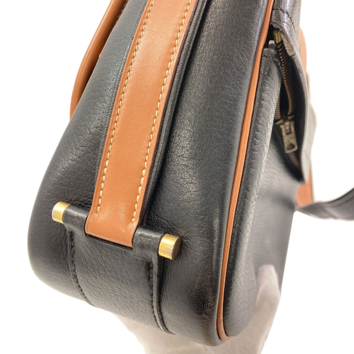 HERMES Noumea Gold Hardware Shoulder Bag Calf Ladies [Used]