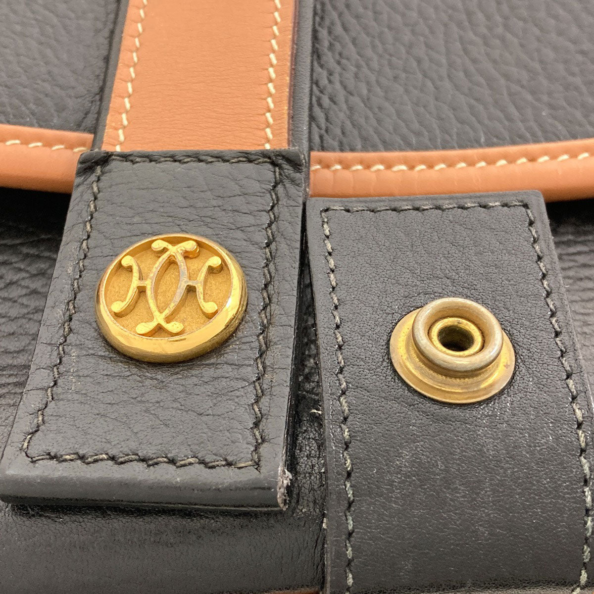 HERMES Noumea Gold Hardware Shoulder Bag Calf Ladies [Used]
