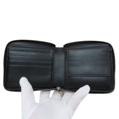 CELINE Zip-by-fold Bifold Wallet with Coin Pocket Grained Calfskin Skin mens [Used]