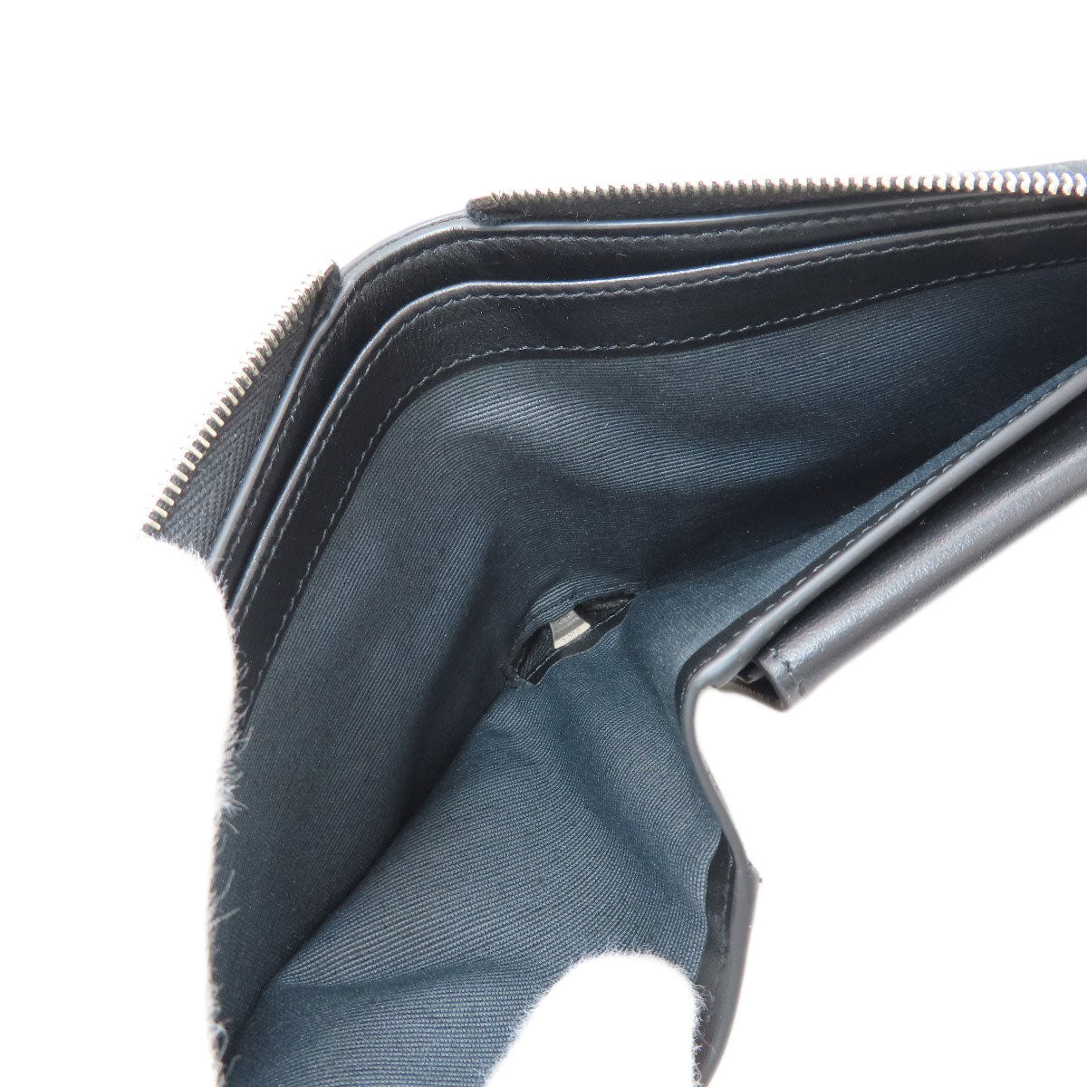 CELINE Zip-by-fold Bifold Wallet with Coin Pocket Grained Calfskin Skin mens [Used]