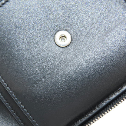 CELINE Zip-by-fold Bifold Wallet with Coin Pocket Grained Calfskin Skin mens [Used]