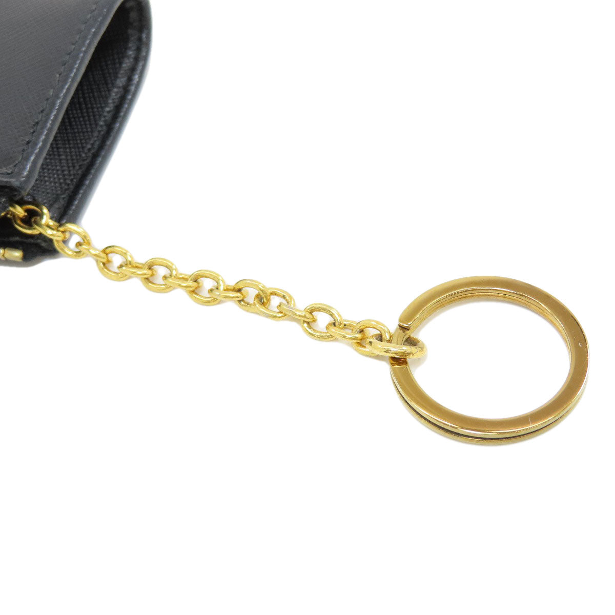 PRADA logo key holder Safiano Ladies [Used]