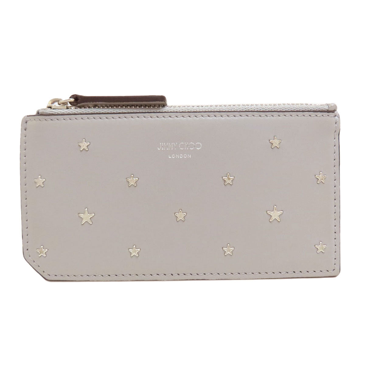 Jimmy Choo Studs star motif Card Case Leather Ladies [Used]