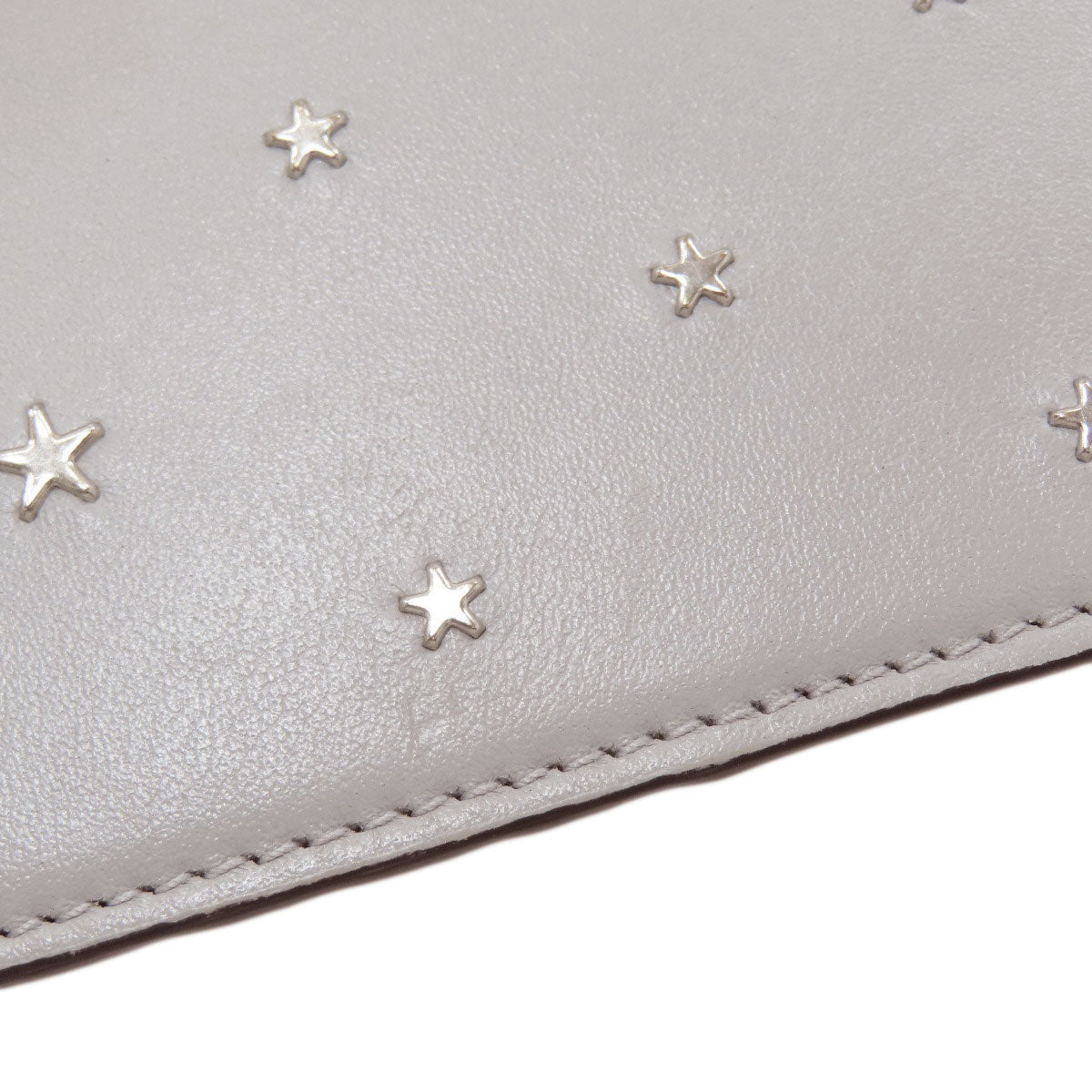 Jimmy Choo Studs star motif Card Case Leather Ladies [Used]