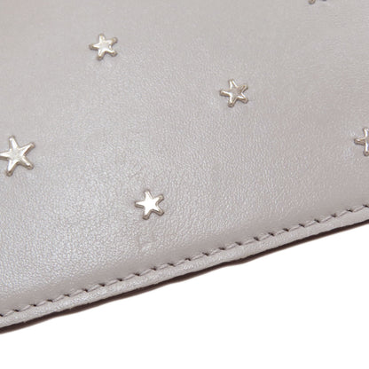 Jimmy Choo Studs star motif Card Case Leather Ladies [Used]