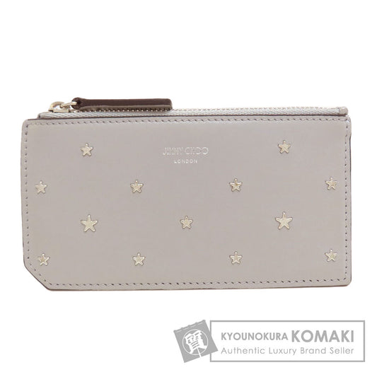 Jimmy Choo Studs star motif Card Case Leather Ladies [Used]