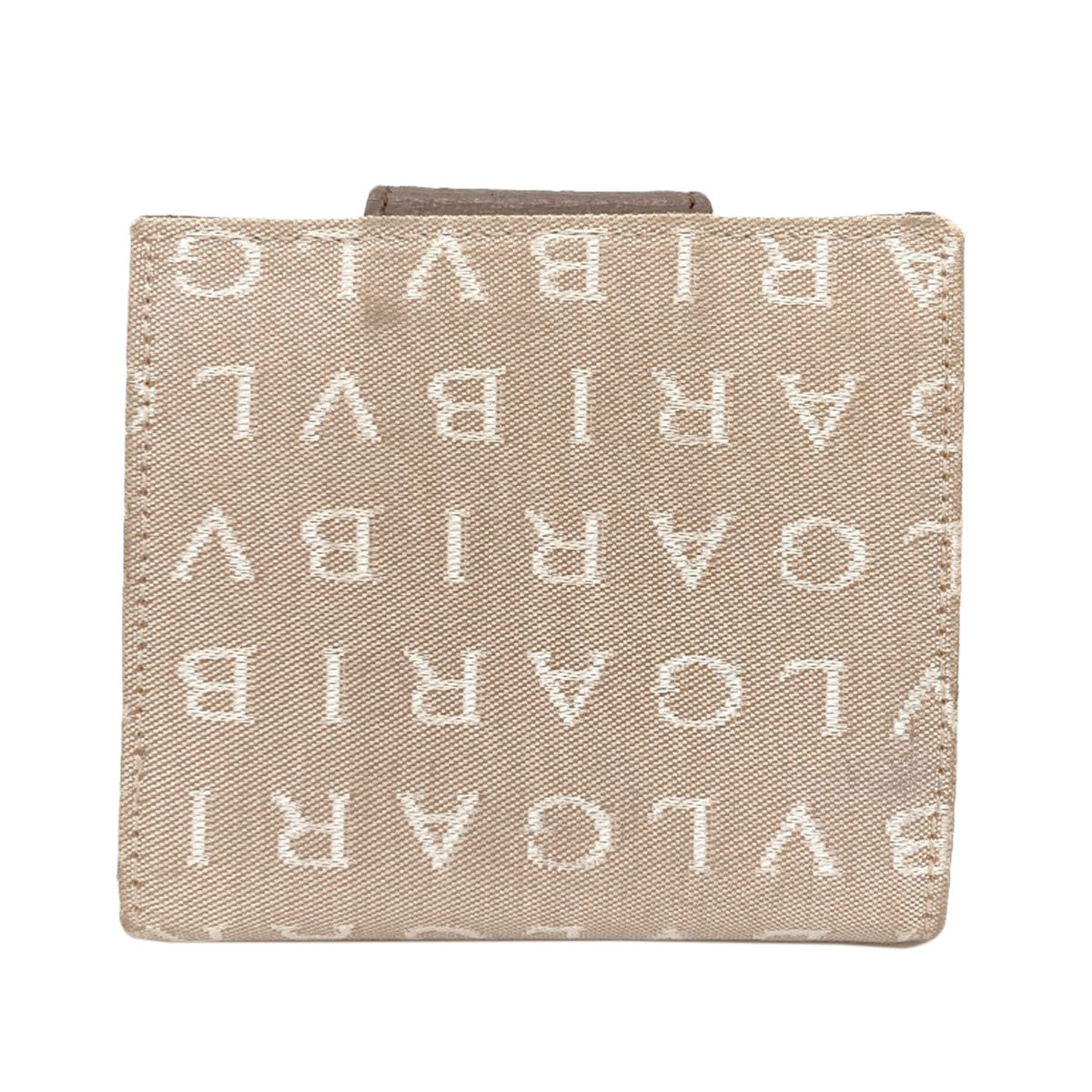 BVLGARI Logo mania Bifold Wallet with Coin Pocket Canvas LeatherLadies [Used]