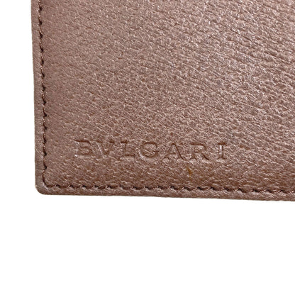 BVLGARI Logo mania Bifold Wallet with Coin Pocket Canvas LeatherLadies [Used]