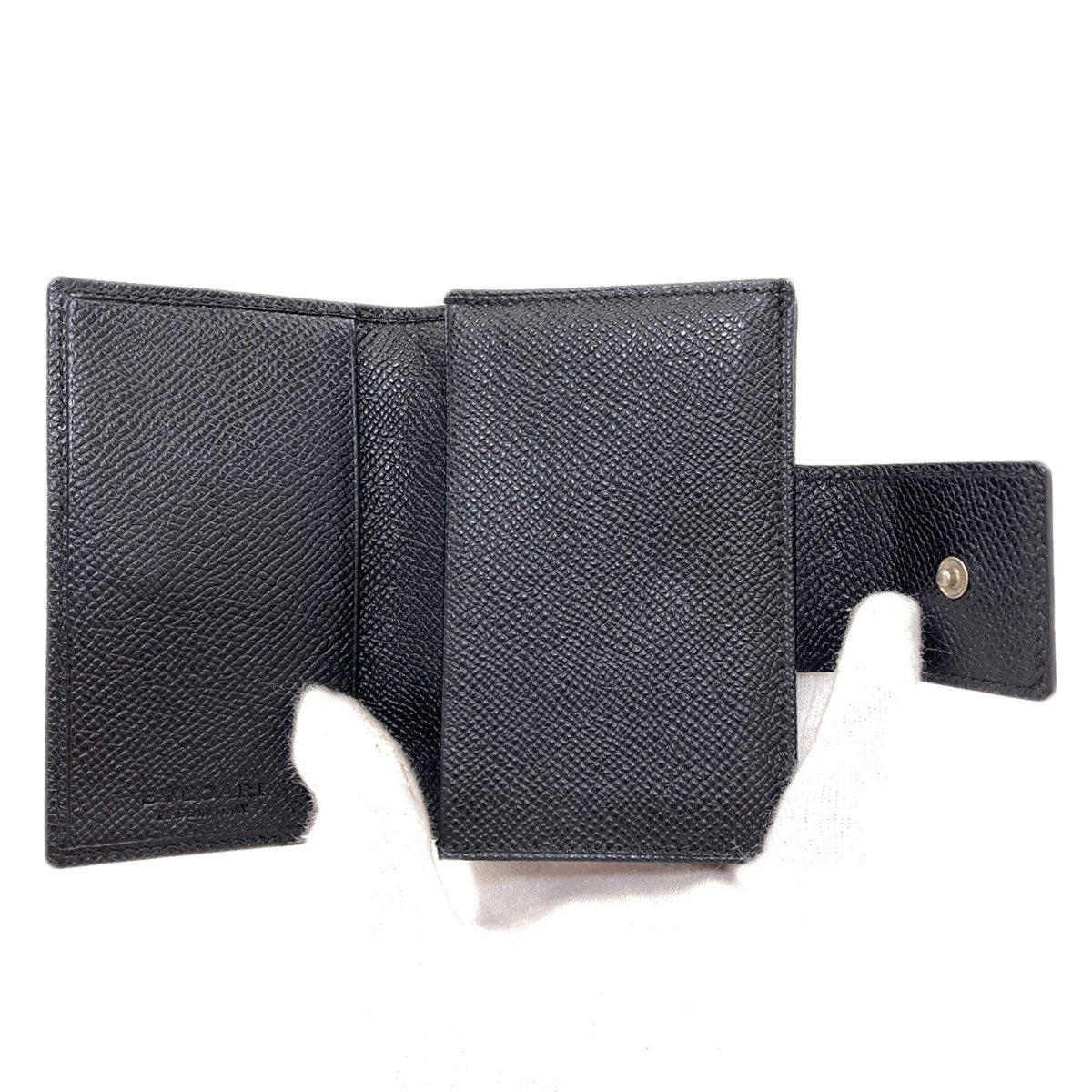 BVLGARI BVLGARI BVLGARI Card Case Leather Ladies [Used]
