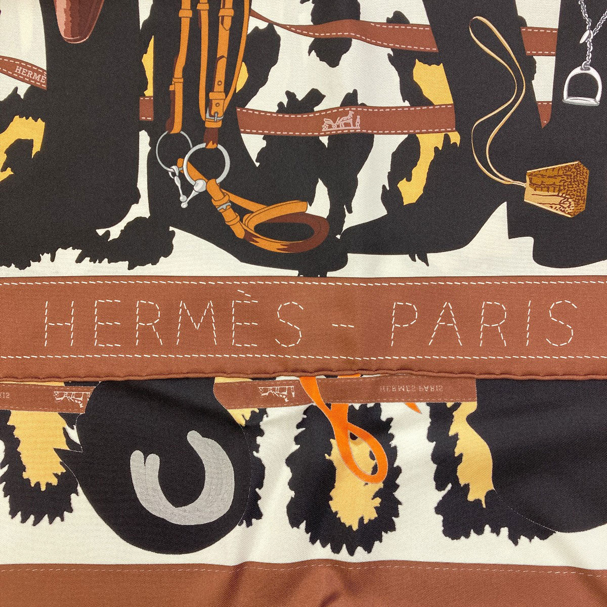 HERMES Carre90 Monsieur & Madame Scarf Silk Ladies [Used]