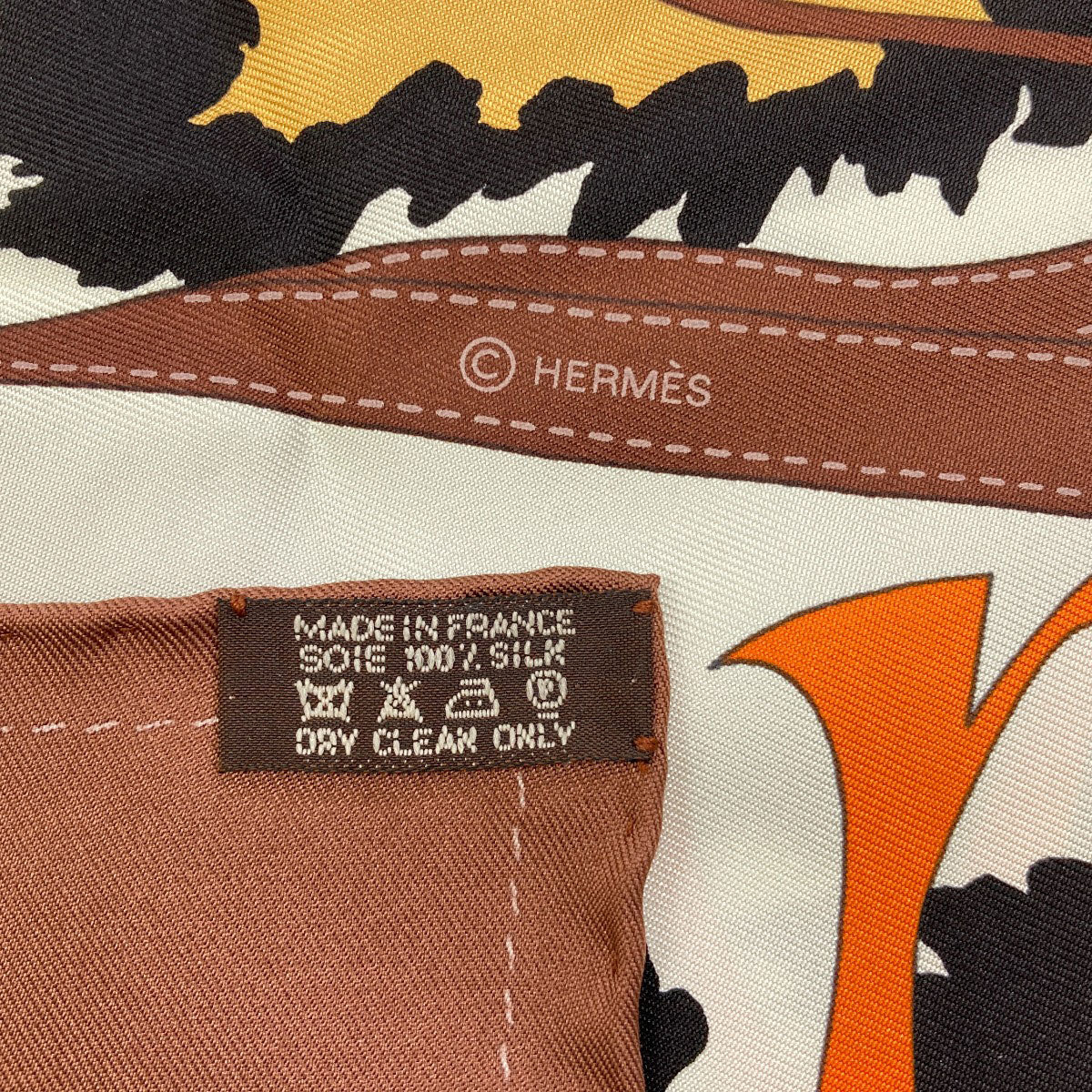 HERMES Carre90 Monsieur & Madame Scarf Silk Ladies [Used]