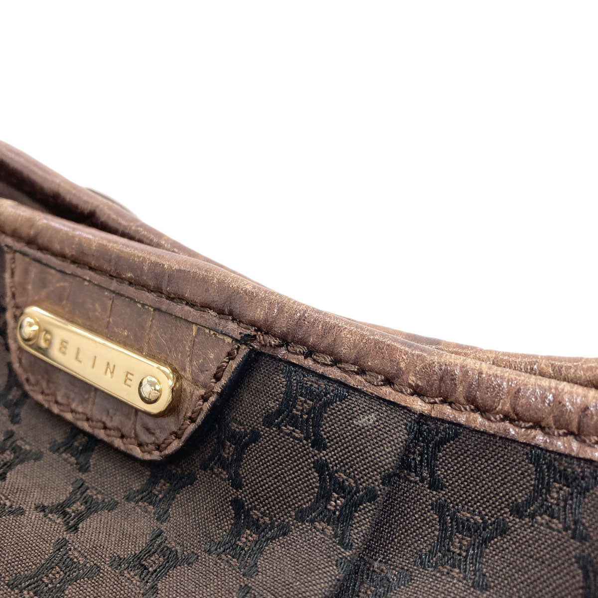 CELINE one belt macadam pattern Shoulder Bag Canvas Ladies [Used]