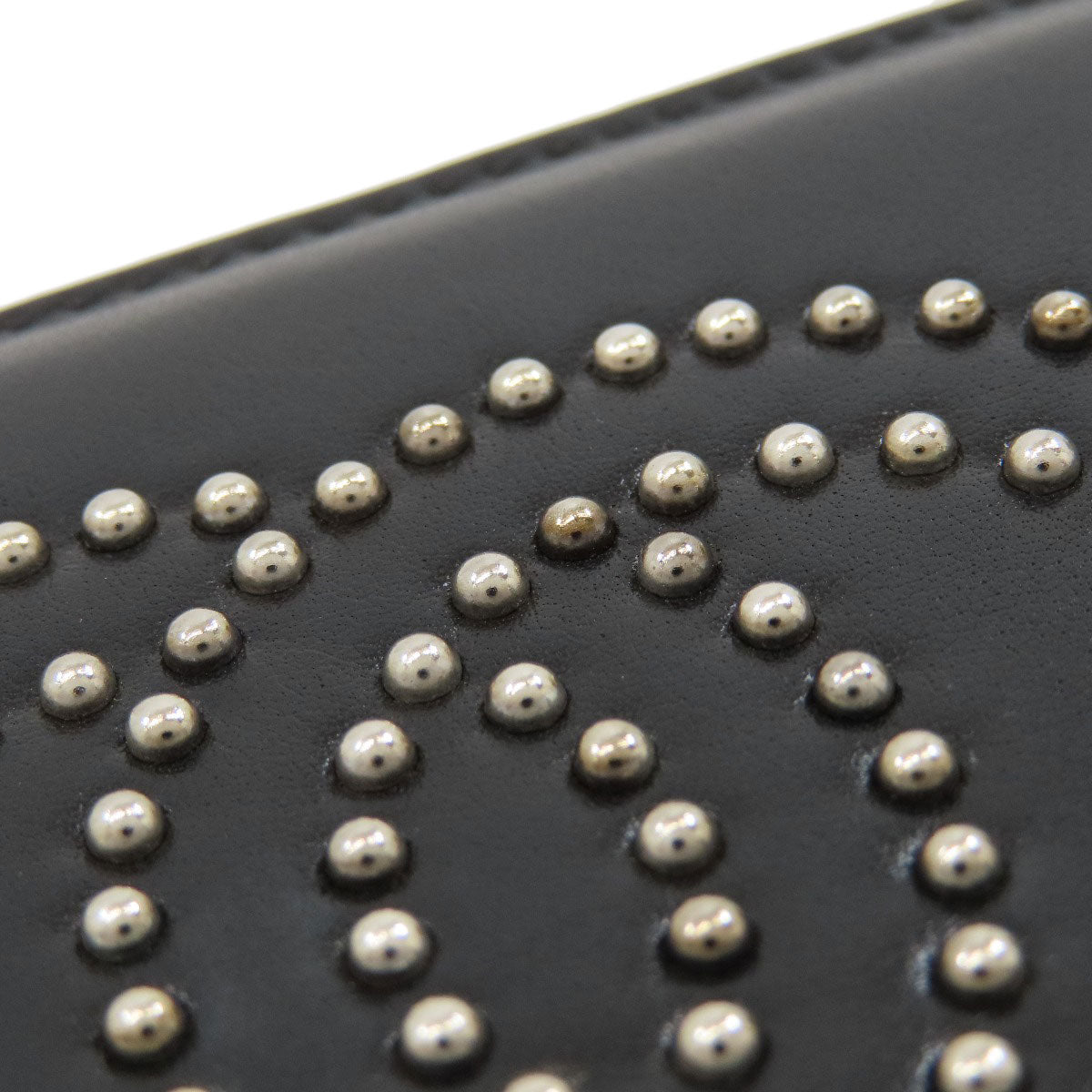 CHANEL COCO Mark Studs SilverHardware Long wallet (with coin pocket) Leather Ladies [Used]