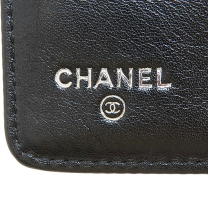 CHANEL COCO Mark Studs SilverHardware Long wallet (with coin pocket) Leather Ladies [Used]