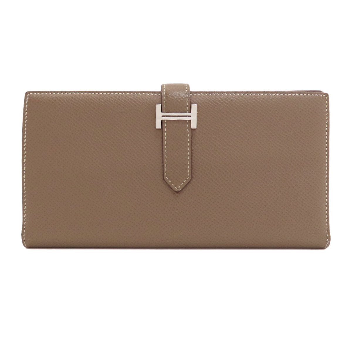 HERMES Bearn soufflet etope SilverHardware Long wallet (with coin pocket) Epsom Ladies [Used]