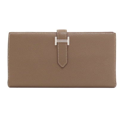 HERMES Bearn soufflet etope SilverHardware Long wallet (with coin pocket) Epsom Ladies [Used]