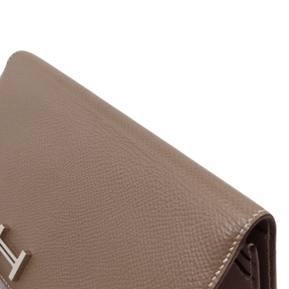HERMES Bearn soufflet etope SilverHardware Long wallet (with coin pocket) Epsom Ladies [Used]