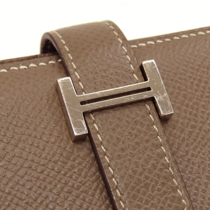 HERMES Bearn soufflet etope SilverHardware Long wallet (with coin pocket) Epsom Ladies [Used]