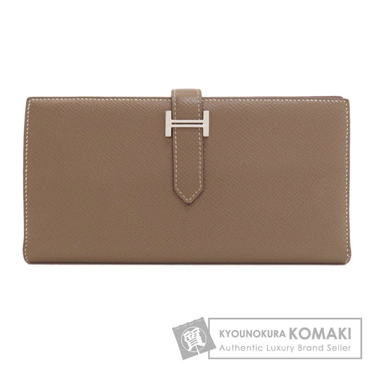HERMES Bearn soufflet etope SilverHardware Long wallet (with coin pocket) Epsom Ladies [Used]