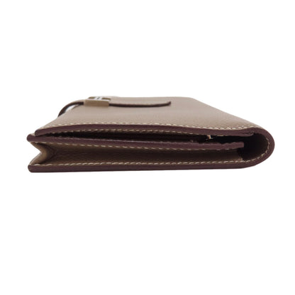 HERMES Bearn soufflet etope SilverHardware Long wallet (with coin pocket) Epsom Ladies [Used]