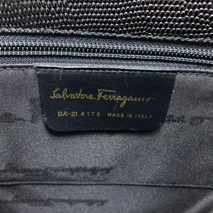 Salvatore Ferragamo Vara Ribbon Embossed 2-Way Bag Handbag Leather Ladies [Used]