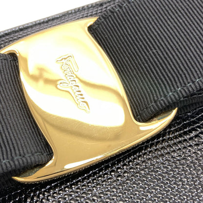 Salvatore Ferragamo Vara Ribbon Embossed 2-Way Bag Handbag Leather Ladies [Used]