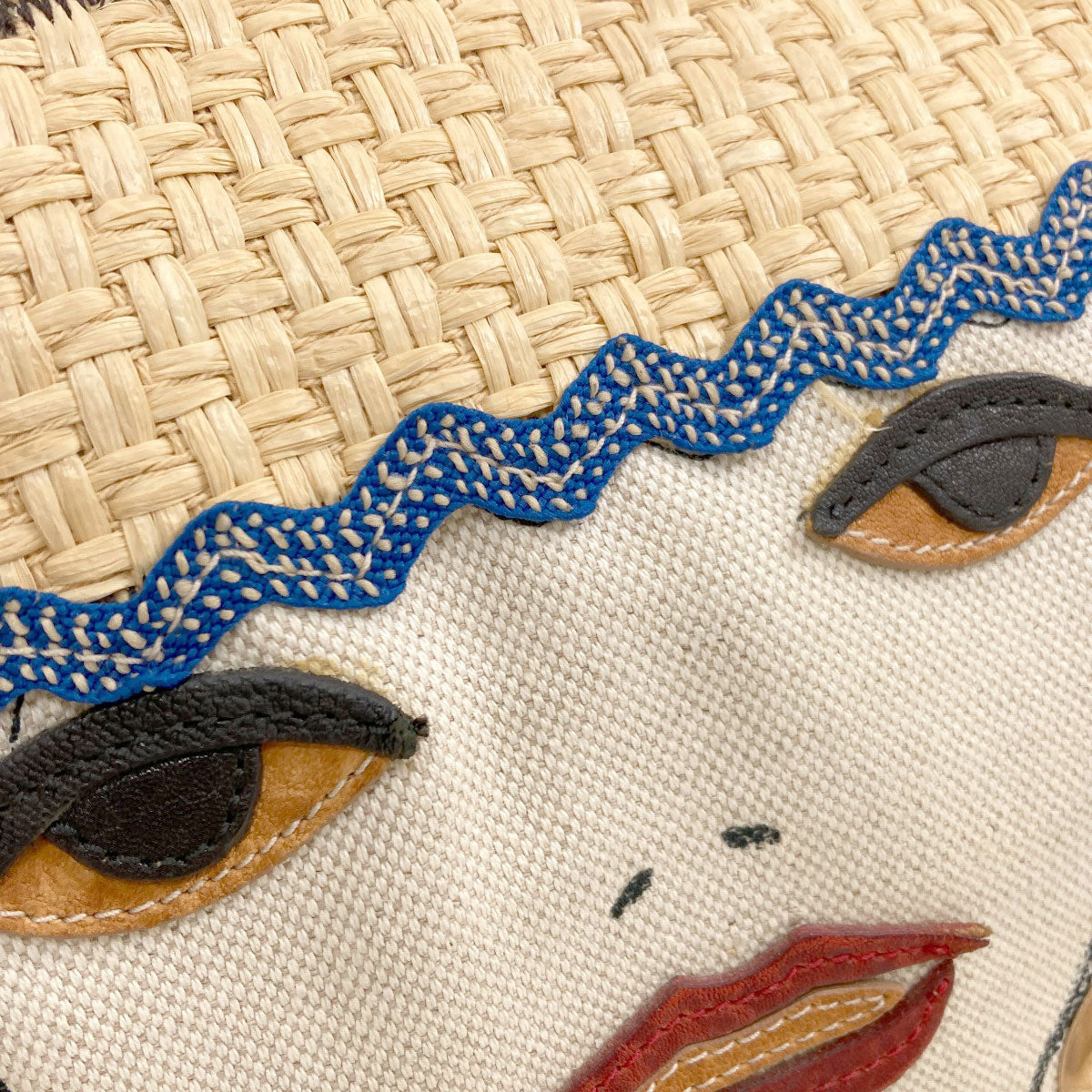 MIUMIU Person motif Tote Bag Canvas Ladies [Used]