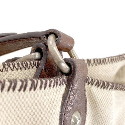 MIUMIU Person motif Tote Bag Canvas Ladies [Used]