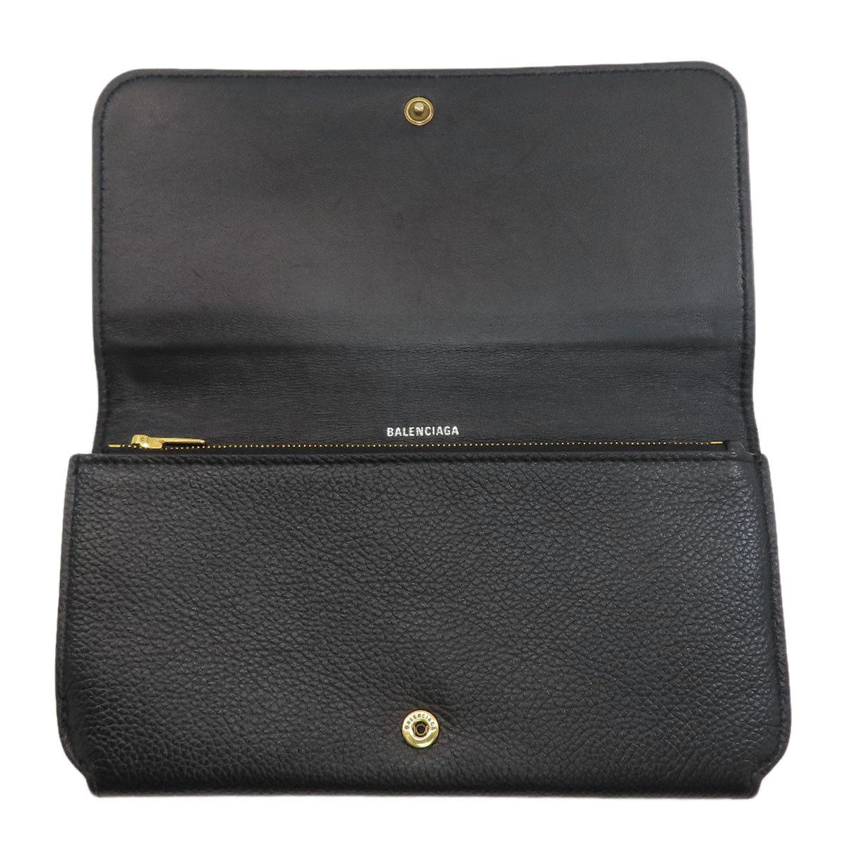 BALENCIAGA 594289 logo Long wallet (with coin pocket) Leather Ladies [Used]