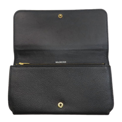 BALENCIAGA 594289 logo Long wallet (with coin pocket) Leather Ladies [Used]