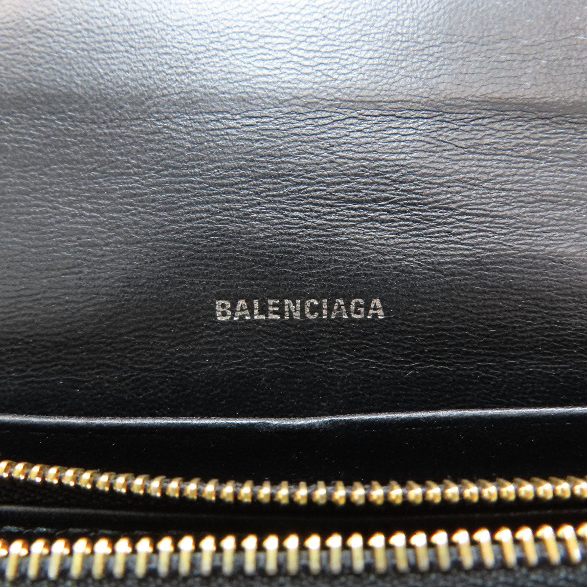 BALENCIAGA 594289 logo Long wallet (with coin pocket) Leather Ladies [Used]