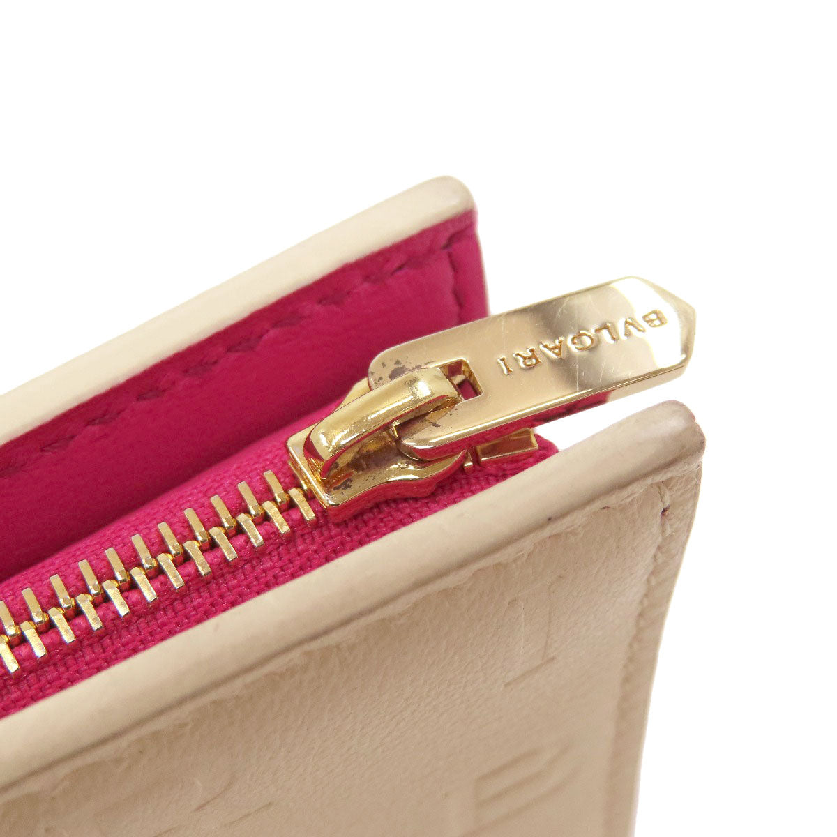 BVLGARI Logo mania Bifold Wallet with Coin Pocket Leather Ladies [Used]