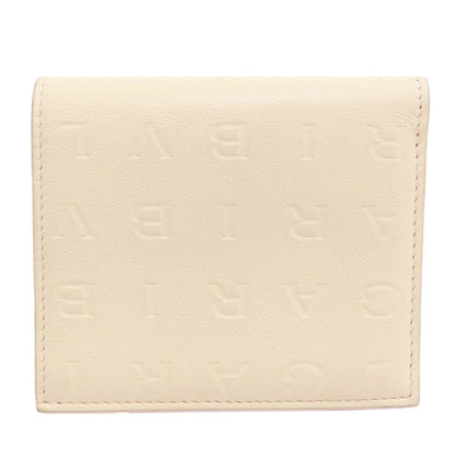 BVLGARI Logo mania Bifold Wallet with Coin Pocket Leather Ladies [Used]