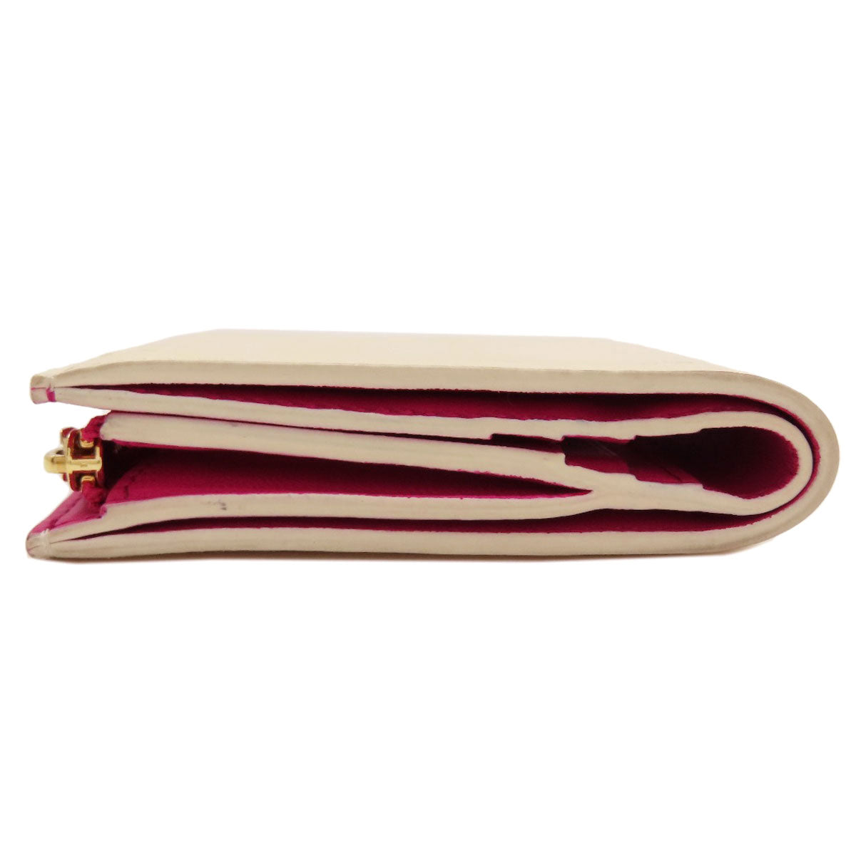 BVLGARI Logo mania Bifold Wallet with Coin Pocket Leather Ladies [Used]