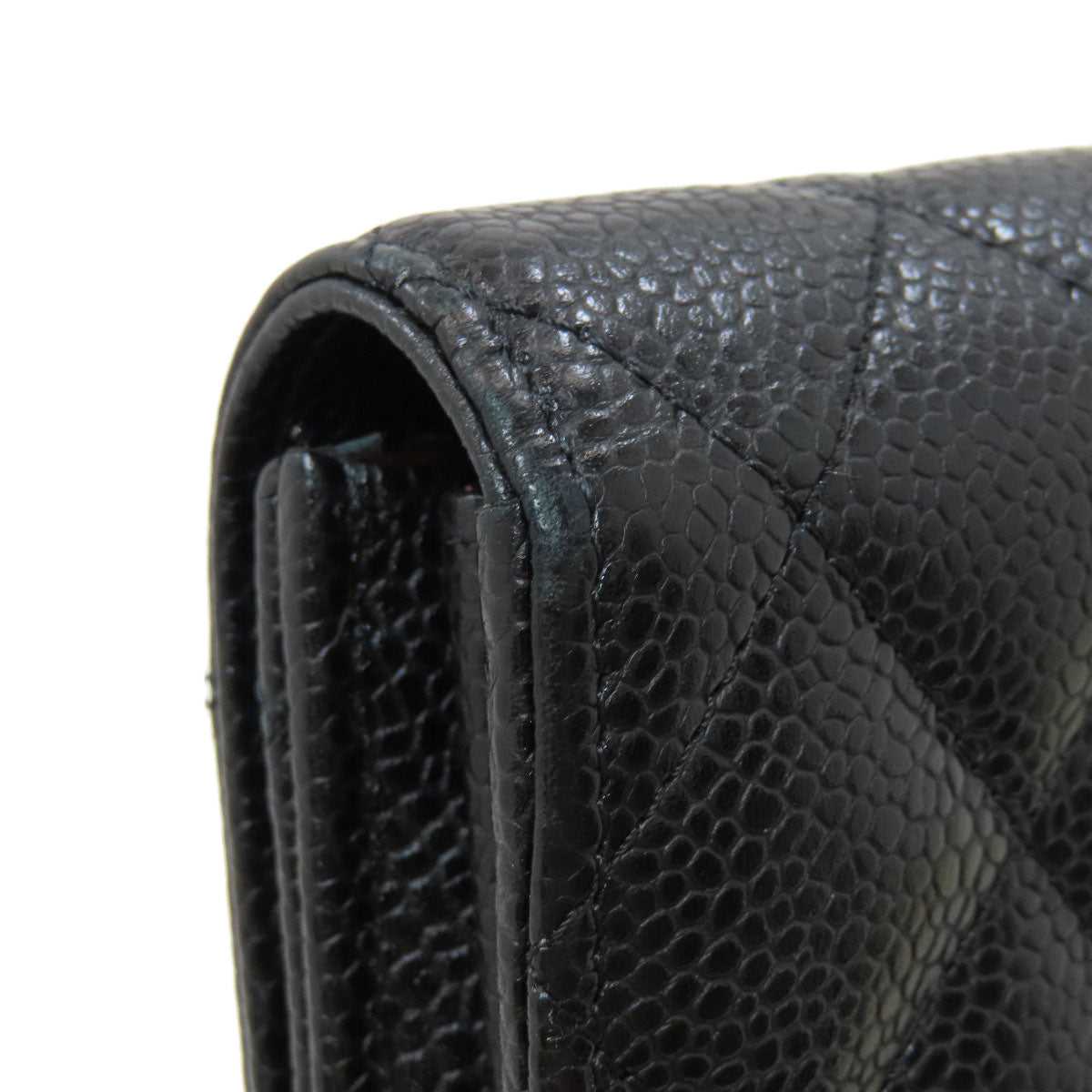 CHANEL Matelasse COCO Mark GoldHardware Long wallet (with coin pocket) Grained Calfskin Skin Ladies [Used]