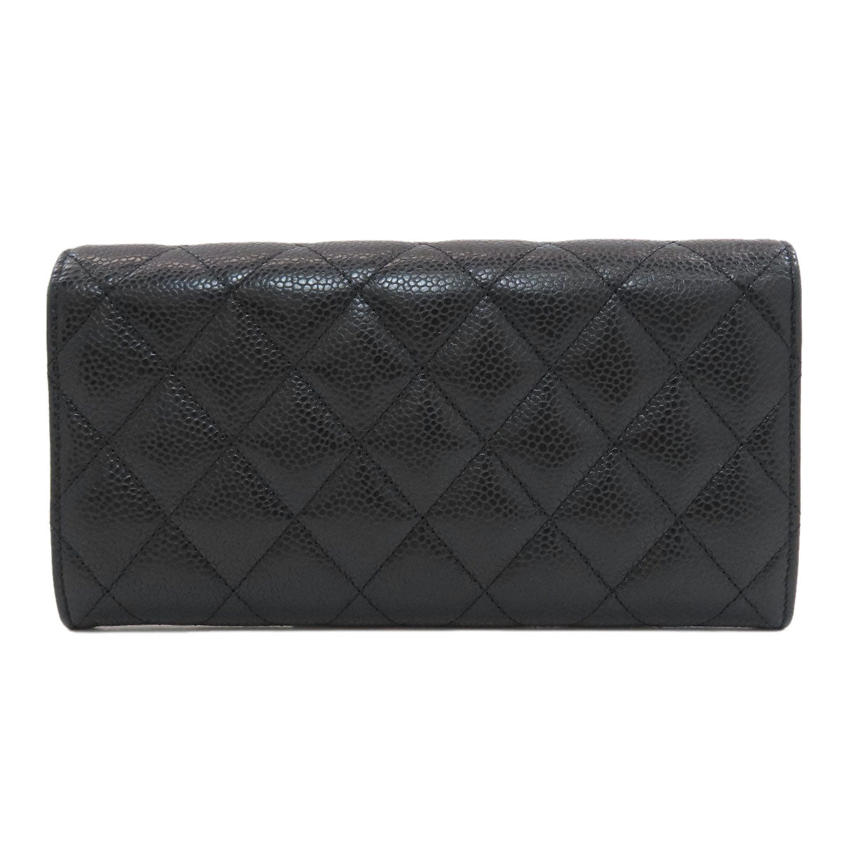 CHANEL Matelasse COCO Mark GoldHardware Long wallet (with coin pocket) Grained Calfskin Skin Ladies [Used]