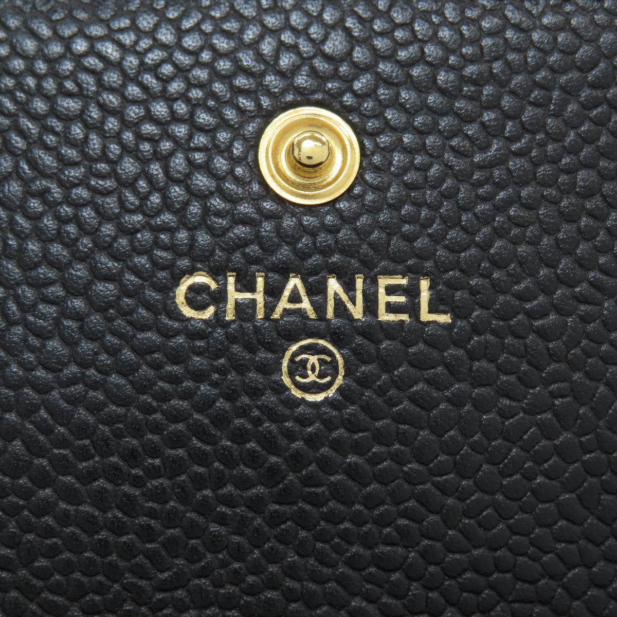 CHANEL Matelasse COCO Mark GoldHardware Long wallet (with coin pocket) Grained Calfskin Skin Ladies [Used]