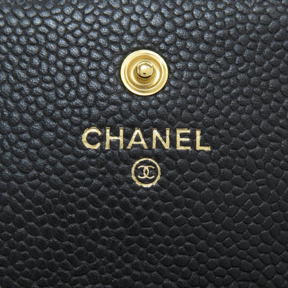 CHANEL Matelasse COCO Mark GoldHardware Long wallet (with coin pocket) Grained Calfskin Skin Ladies [Used]