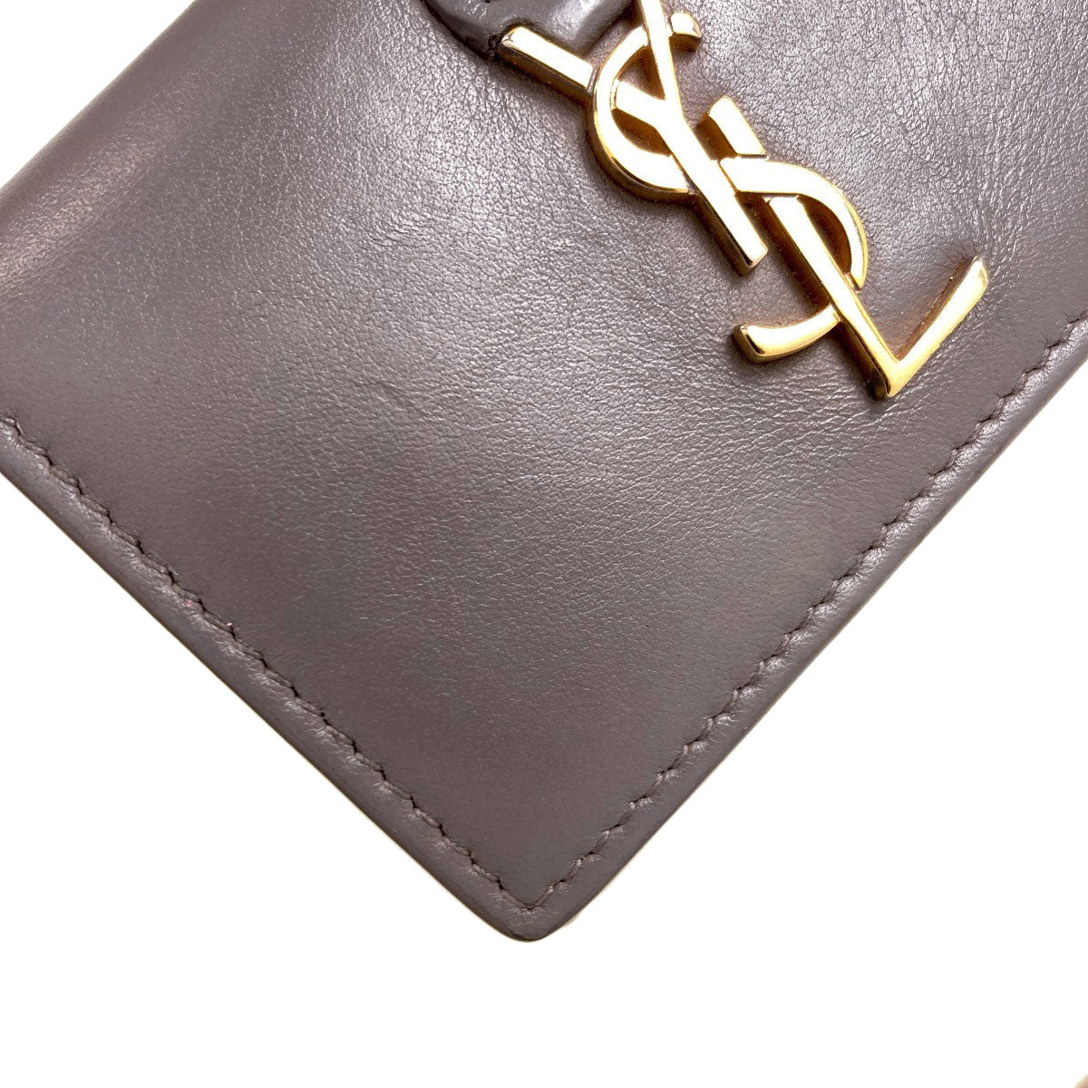 YVES SAINT LAURENT Cassandra Compact Wallet Tri-fold wallet (with Coin Pocket) Calf Ladies [Used]