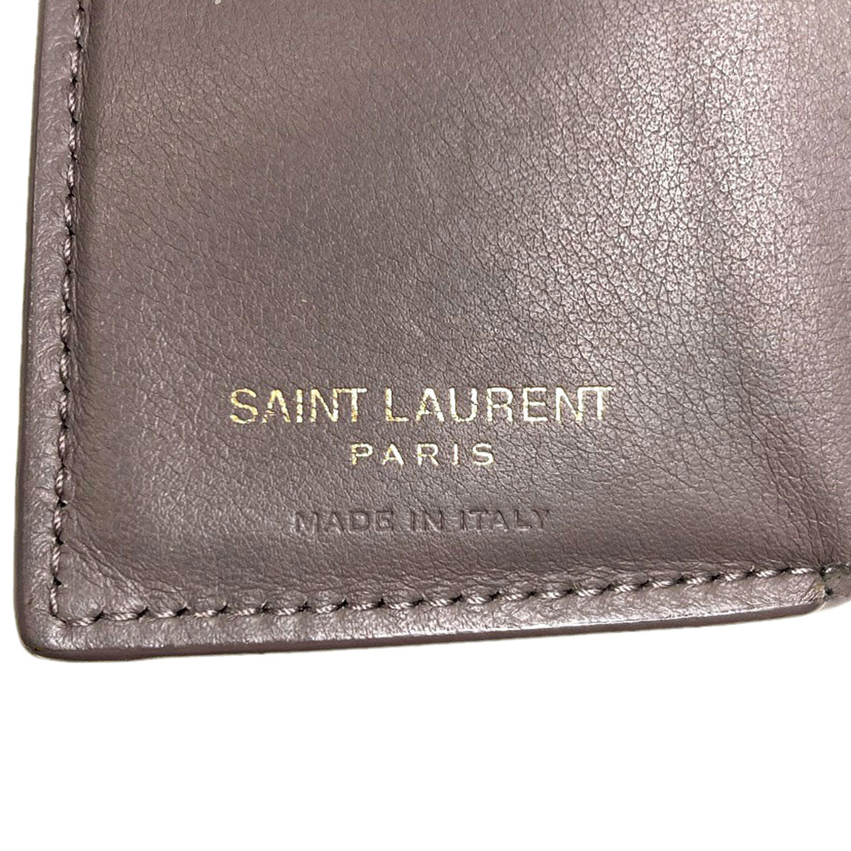 YVES SAINT LAURENT Cassandra Compact Wallet Tri-fold wallet (with Coin Pocket) Calf Ladies [Used]