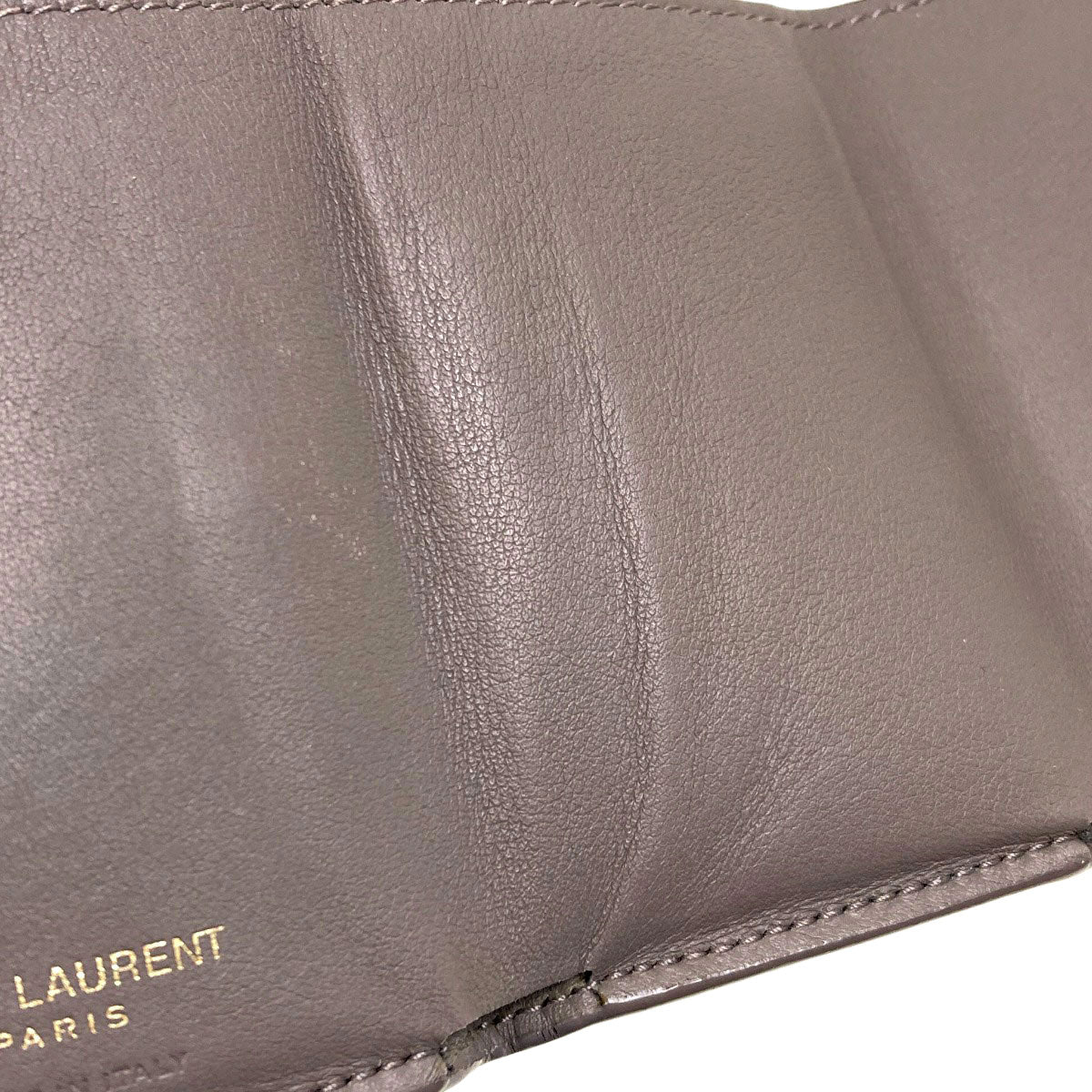 YVES SAINT LAURENT Cassandra Compact Wallet Tri-fold wallet (with Coin Pocket) Calf Ladies [Used]