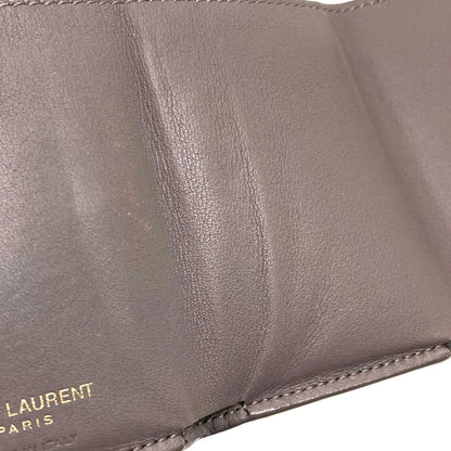YVES SAINT LAURENT Cassandra Compact Wallet Tri-fold wallet (with Coin Pocket) Calf Ladies [Used]